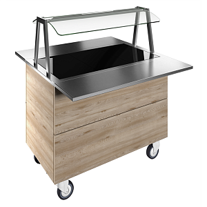 Electrolux Professional F04H3AW02S TEMPERED GLASS, 3GN+WHEELS H=900MM OVERSHELF W/LED LIGHTS (CODE 322010)
