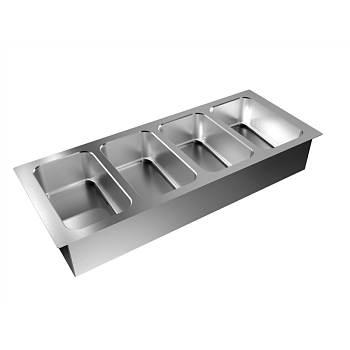 DROP-IN BAIN-MARIE, WATER, FOUR WELLS,4GN (CODE 341007)
