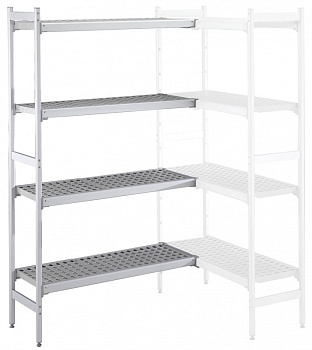 Electrolux Professional ACS1664 ALUM.CORNER SHELV.-POLY.TIERS-373X1668MM (Code 137060)
