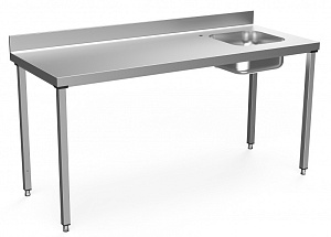 Electrolux Professional TL1810DXPN Standard Preparation 1800 mm Work Table with Upstand - Right Bowl (Code 132763)