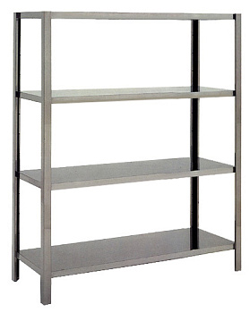 S/S SHELVING W/ 4 SOLID SHELVES 1170 MM (137002)