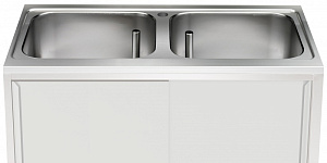 Electrolux Professional T2VI1400 2 EINBAUSPÜLBECKEN, 600x500x250, 1400 MM (Code 855233)