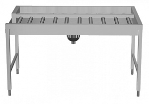 Electrolux Professional HSMSS3LR Handling System for Rack Type Manual Sorting Table, 3 Baskets, Left to Right, 1620mm - Side Connection (Code 865204)