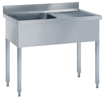 Electrolux Professional LG1216DXP SPÜLTISCH MIT 1 BECKEN LINKS 1200 MM (Code 132345)