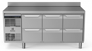 Electrolux Professional EH3H3FFF Digital Undercounter ecostore HP Premium Refrigerated Counter - 440lt, 6 Drawers - upstand (Code 710145)