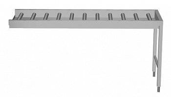 Handling System for Dishwasher Conveyor, long rollers with end plate (Code 863044)