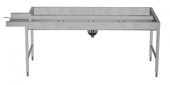 Handling System for Rack Type Automatic Sorting Table, Dishwashing Driven with 4 Baskets - Left to Right, 2430mm (Code 865462)