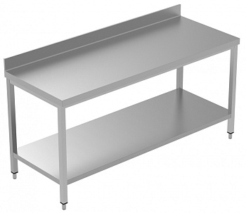WORK TABLE  1800 MM+UPSTAND+LOWER SHELF (134102)